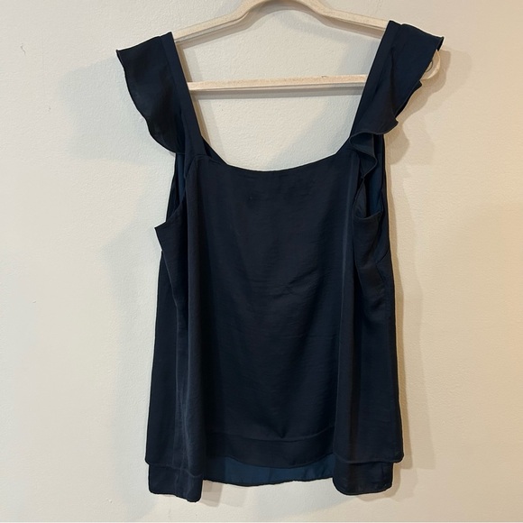 Cabi Handy Cami Navy Blue Flutter Sleeve V-Neck Top Tank Women’s Size Large - Picture 5 of 6